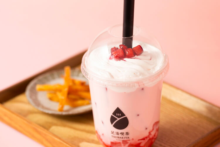 【春限定】生わらび餅ラテ いちごみるく